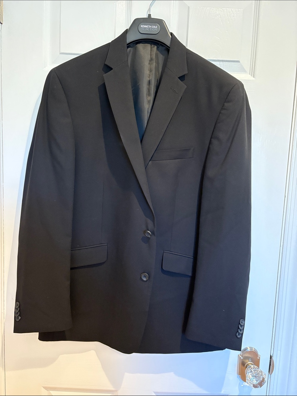 Kenneth Cole Black Men's Two-Button Suit Jacket